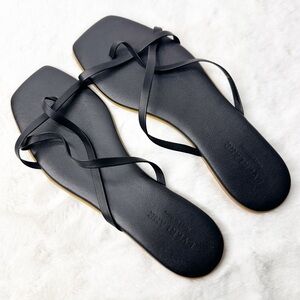 Everlane Leather Strappy Sandal Size 8 Black